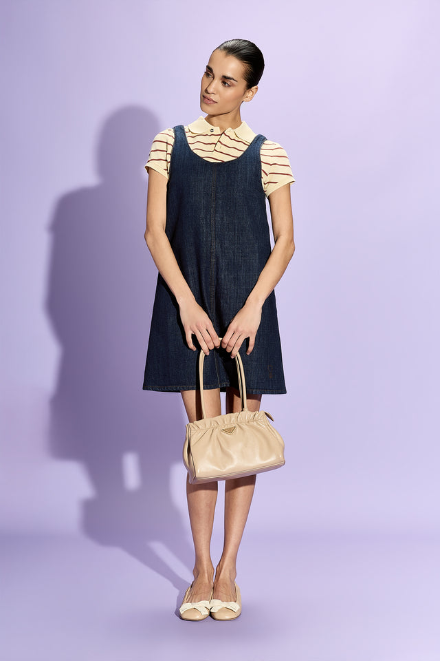 Prada Leather Ballerinas With Bow