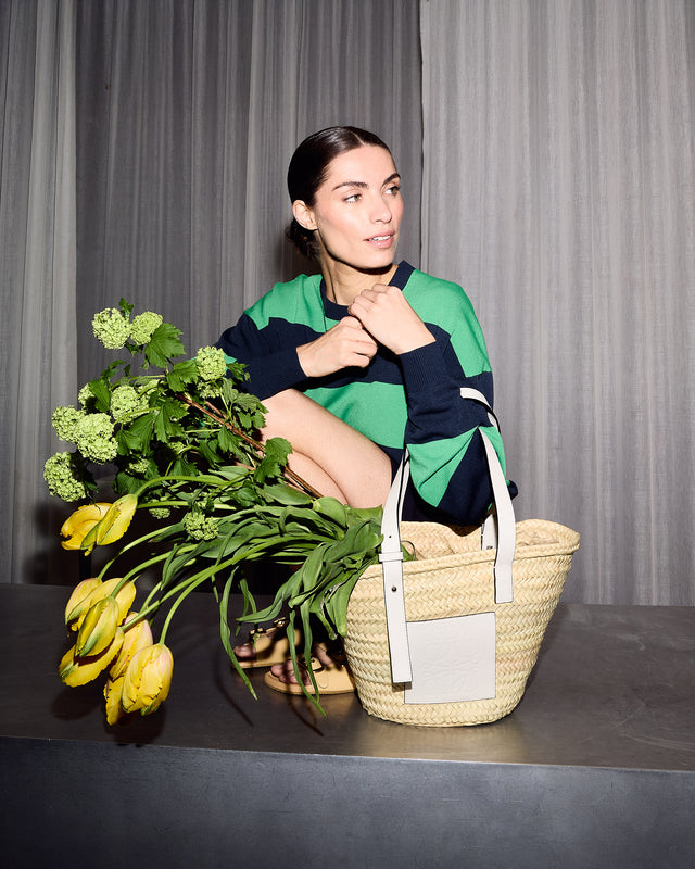 Loewe Basket Bag Palm leaf Calfskin
