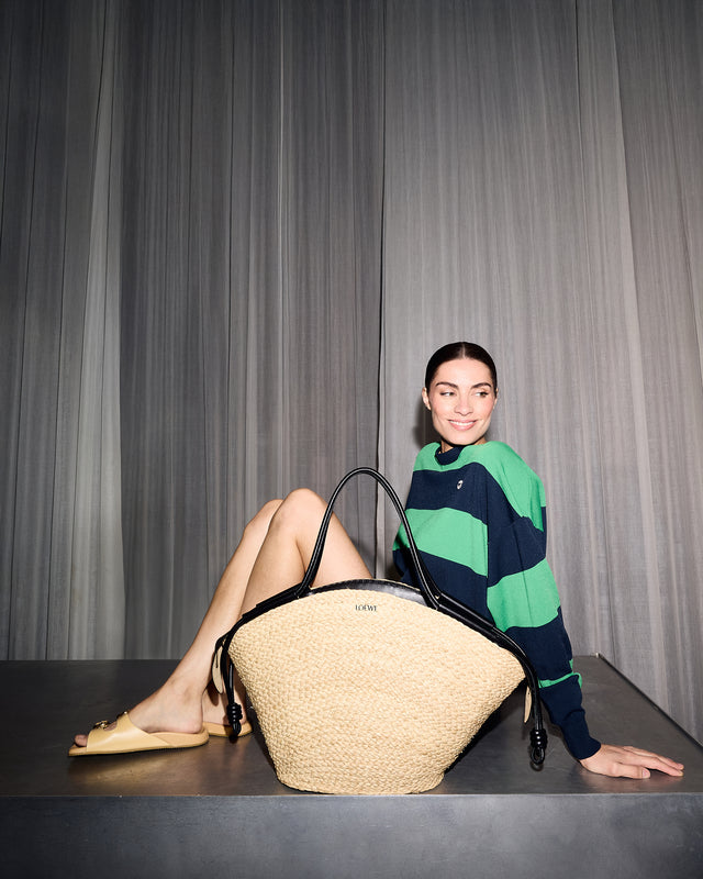Loewe Large Paseo Basket In Raffia