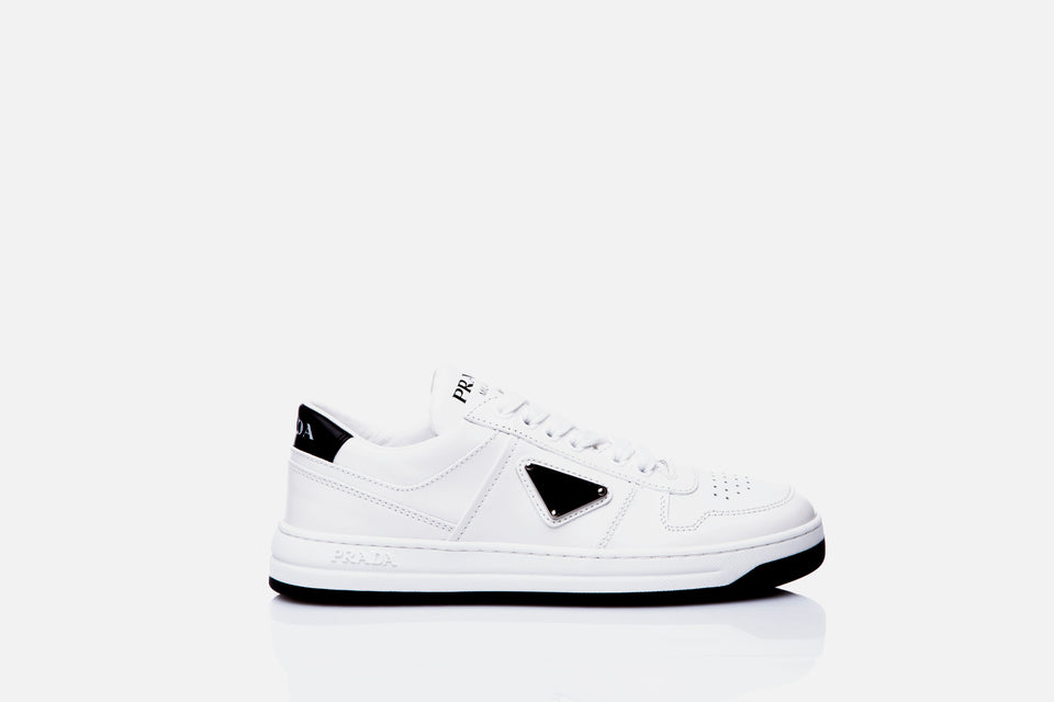 Prada Downtown Perforated Leather Sneakers