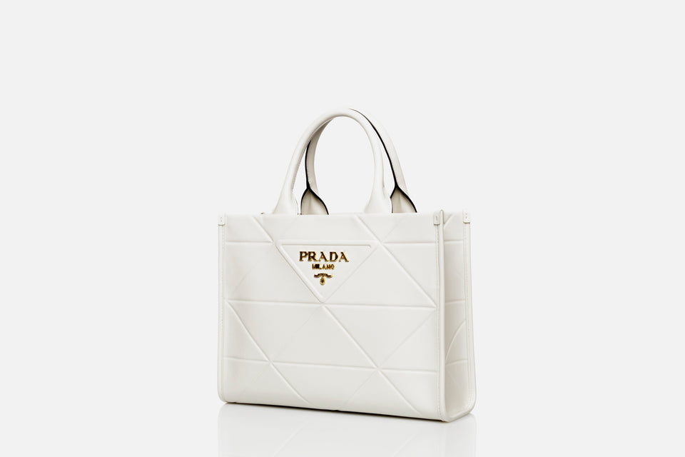 Prada Small Leather Symbole Bag With Topstitching