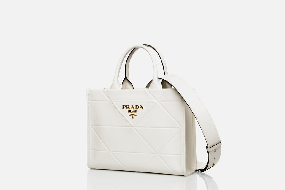 Prada Small Leather Symbole Bag With Topstitching