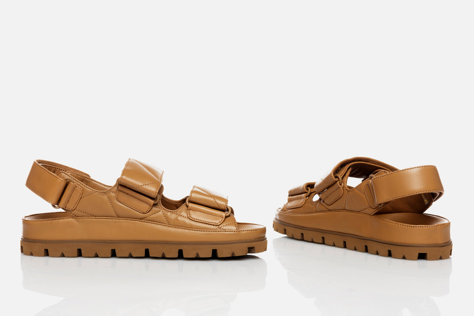 Prada Padded Nappa Leather Sandals
