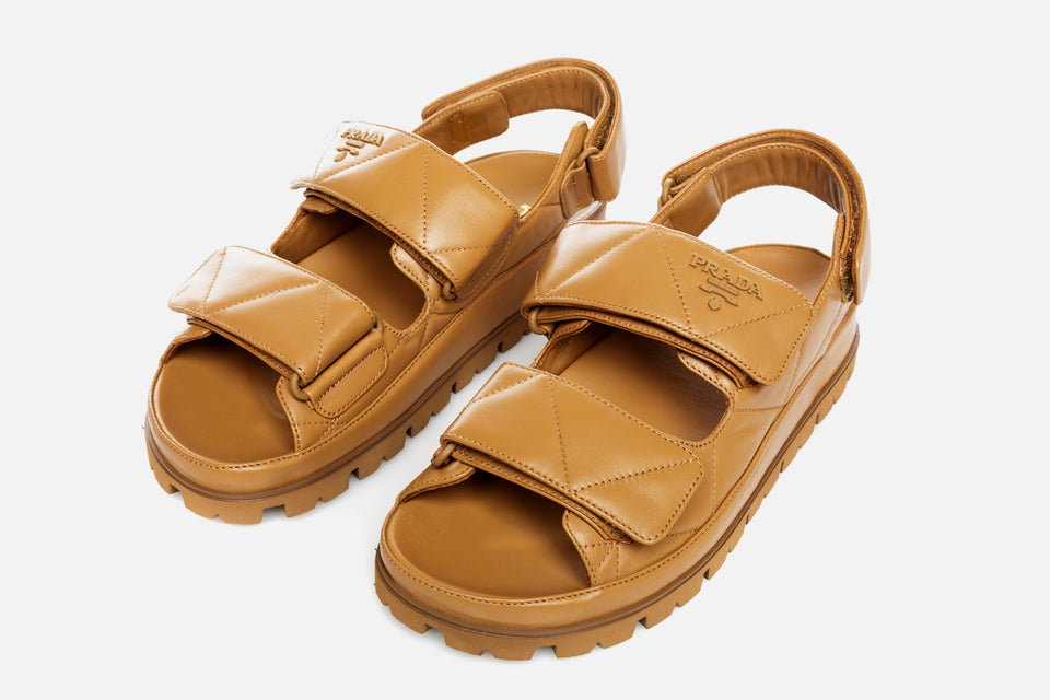 Prada Padded Nappa Leather Sandals
