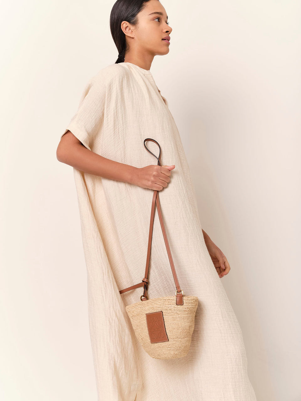 Loewe Pochette Bag Raffia