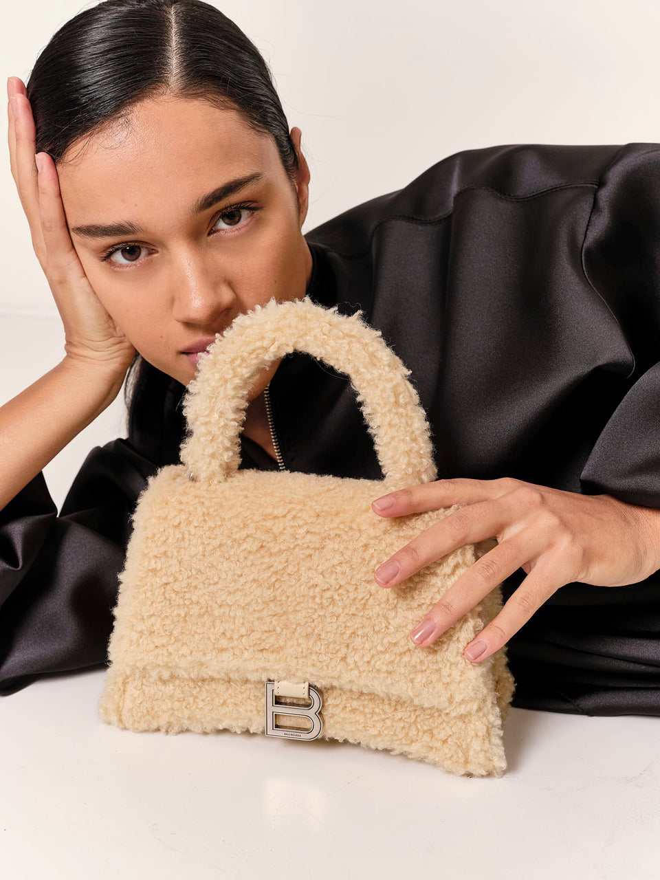 Balenciaga Furry Hourglass Small